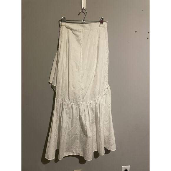 Mark D Sikes MDS | Women’s Ruffle High-Low Maxi Skirt Size‎ 2 White - Picture 5 of 11